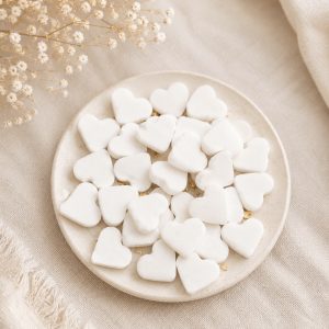 Witte dextrose hartjes