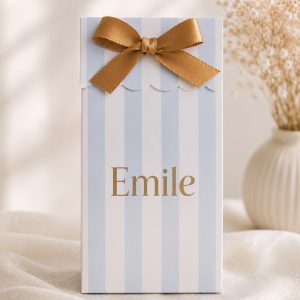 Gepersonaliseerd doosje blauw/wit