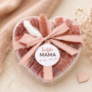 Hartvormig snoepcadeau - Liefste mama