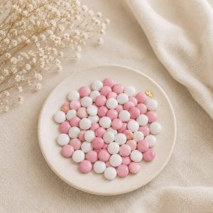 Lentilles XS De Bock wit/babyroze